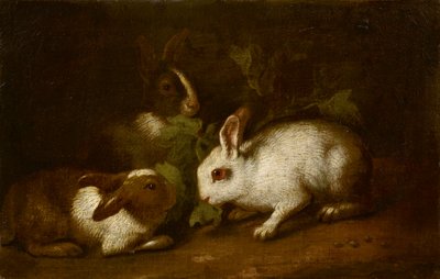 Hares in a Landscape, Genoese School by Unbekannt Unbekannt